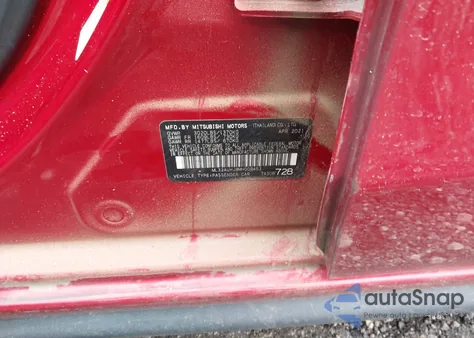 2021 Mitsubishi Mirage Carbonite Edition/Es/Le from USA, damaged, VIN ML32AUHJ8MH009453
